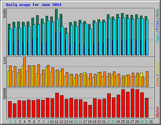 Daily usage for June 2024