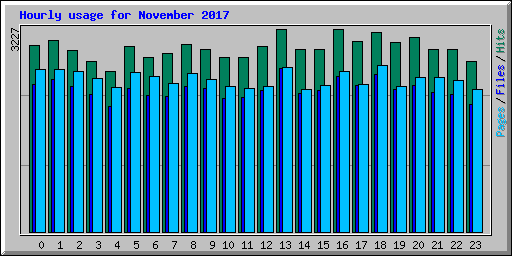 Hourly usage for November 2017