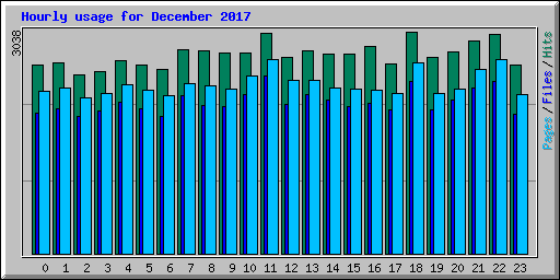 Hourly usage for December 2017