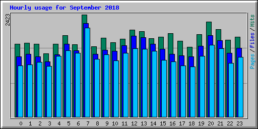 Hourly usage for September 2018