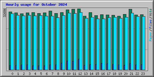Hourly usage for October 2024
