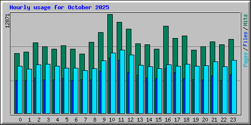 Hourly usage for October 2025